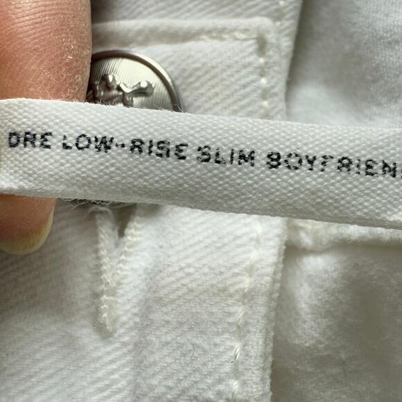 Rag & Bone Dre Low Rise Slim Boyfriend Jean Size 26 White Denim - Picture 11 of 12